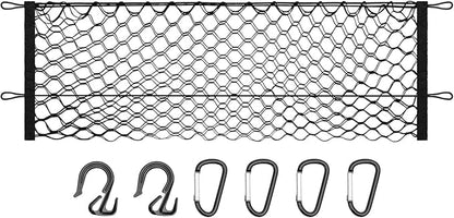 Canvcle Trunk Bed Cargo Net for 2023-2025 2026 Chevy Colorado & GMC Canyon Accessories Envelope Style Mesh Trunk Net Colorado Adjustable Elastic Nylon Rear Canyon Cargo Net with Hooks