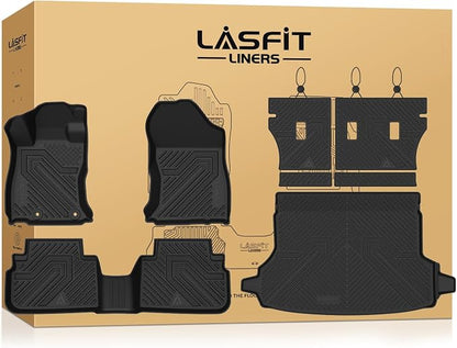 LASFIT Floor Mats & Cargo Mats Fits for Subaru Forester 2019-2024, All Weather TPE Custom Fit Easy Clean Durable Floor Liners for Forester 2019 2020 2021 2022 2023 2024 Car Mats & Trunk Liner, Black