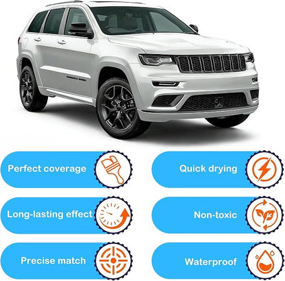 PW7 GW7 Bright White Touch Up Paint for JEEP Match, Car Paint Scratch Repair kit, 2 in 1 Scratch Remover Pen with Color-Matched Rapid Drying of Paint Coating