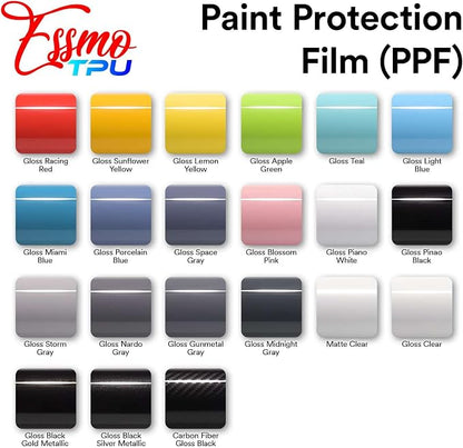 60"x72" (5FTx6FT) PPF Paint Protection Film Gloss Light Blue Self Healing Auto Bra Vinyl Wrap Invisible Scratches Shield Sheet DIY with Tool Kit