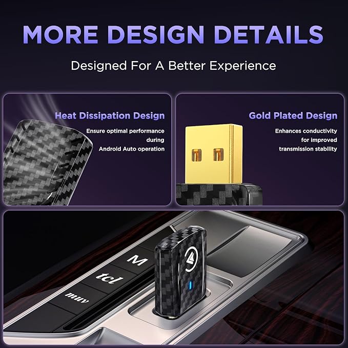 MSXTTLY 2in1 Wireless Carplay Adapter Android Auto Wireless Adapter, Mini USB Small Dongle Fast Auto Connect, Car Play Adapter for Apple iPhone iOS & Android 11+, OEM Wired Car Model 2017+(Black)