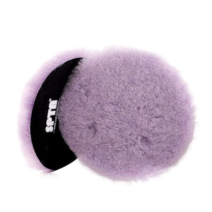 SPTA 2Pcs 6Inch (150mm) Wool Cutting Pad Set, Purple Wool Buffing and Polishing Pad for Heavy Cut, Car Polisher