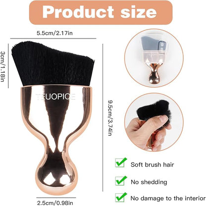 Car Interior Cleaning Brush, Car Duster Interior,Car Detailing Brush Dusting Brush,Car Interior Cleaning Tool, Auto Soft Hair Car Brush,Auto Interior Dust Brush for Air Vents(Rose Gold)