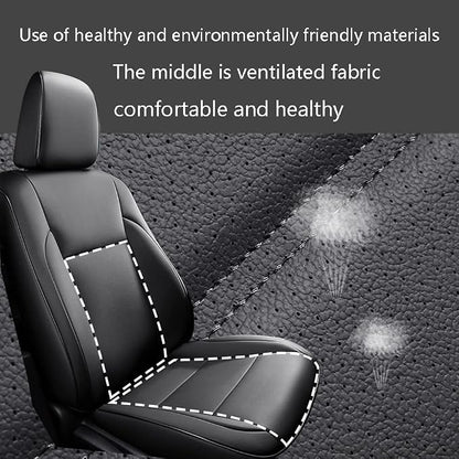 CocheFamilia Custom Fit Corolla Car Seat Covers for Select 2014 2015 2016 2017 2018 2019 Toyota Corolla L LE LE Eco XLE Sedan - Full Set,Leather (Black)
