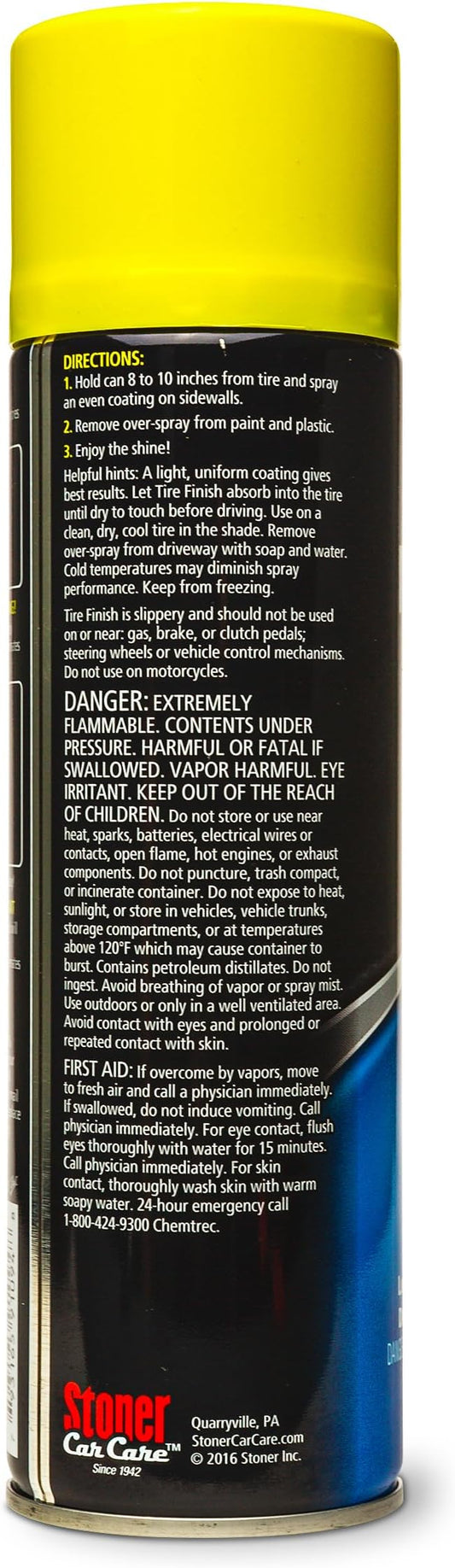 Stoner Car Care 91094-3PK More Shine Tire Finish – Tire Shine Spray Restores Deep Matte Black Finish with Long-Lasting Rain-Resistant Protection, Dry-to-Touch – 12 oz (Pack of 3)