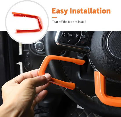 21PCS Full Set Interior Trim Kit for 2018-2023 Jeep Wrangler JL JLU,Side Outlet Door Handle Bowl Roof Reading Light Cover Trim (Orange)