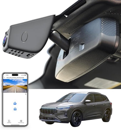 Mangoal 4K Dash Cam Custom for Ford Escape Gen4 2020 2021 2022 2023 2024 2025 2026, UHD 2160P Video, WiFi & App, GPS, 64GB Card