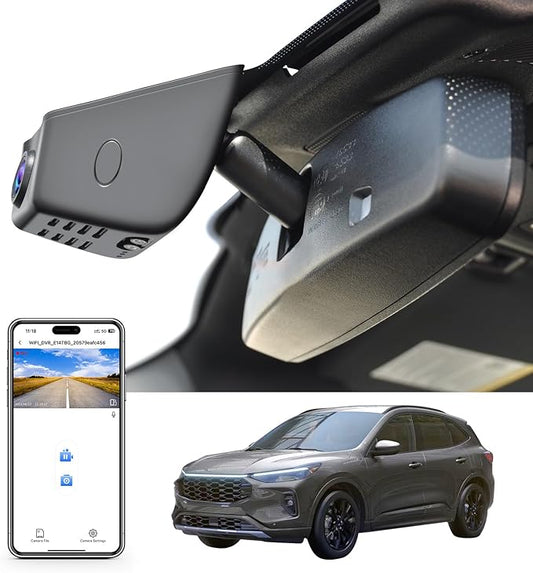 Mangoal 4K Dash Cam Custom for Ford Escape Gen4 2020 2021 2022 2023 2024 2025 2026, UHD 2160P Video, WiFi & App, GPS, 64GB Card