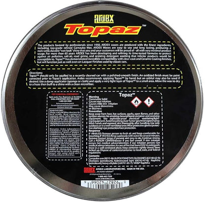 Ardex Topaz Paste Wax 4206 | Professional Car Detailing Paste Wax - Long-Lasting Shine & Protection - 16 oz Can | Made in USA