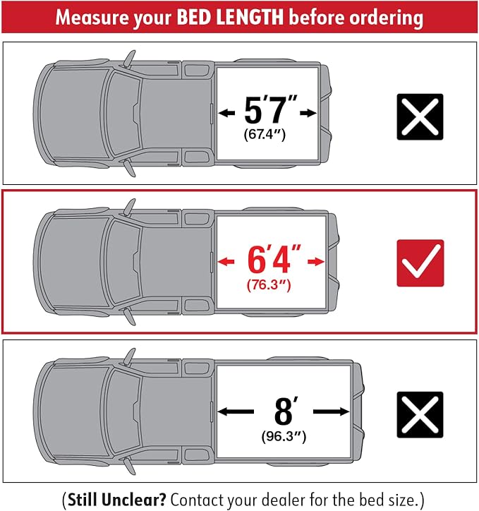 MaxMate Soft Roll-up Truck Bed Tonneau Cover Compatible with 2009-2018 Dodge Ram 1500; 2010-2026 2500 3500; 2019-2024 Classic | 6'4" (76") Bed | TCD169014