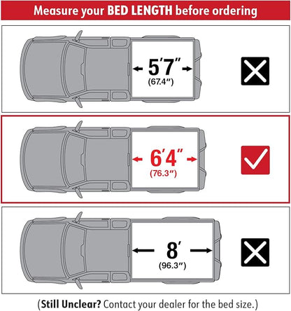 MaxMate Soft Roll-up Truck Bed Tonneau Cover Compatible with 2009-2018 Dodge Ram 1500; 2010-2026 2500 3500; 2019-2024 Classic | 6'4" (76") Bed | TCD169014