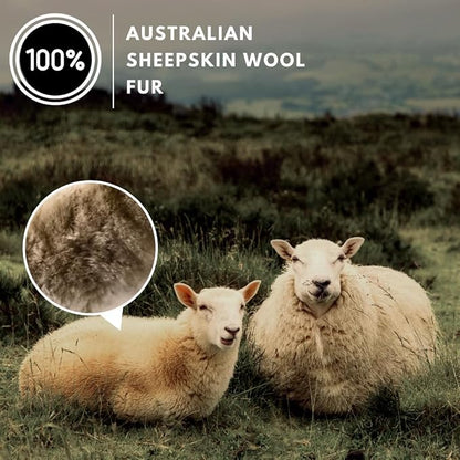 Andalus Brands Luxury Fluffy Car Steering Wheel Covers – Genuine Merino Sheepskin, Soft Fuzzy Car Steering Wheel Cover for Women, Universal 14.5-15" Size, Plush Fur Cute Auto Accessories, Tan