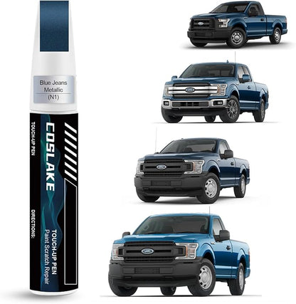 Car Touch Up Paint(Blue Jeans Metallic(N1)) for Ford, Car Paint Scratch Repair Kit, Quick & Easy Solution to Repair, 2 in 1 Scratch Remover Pen with 2PCS Disposable Micro Applicators