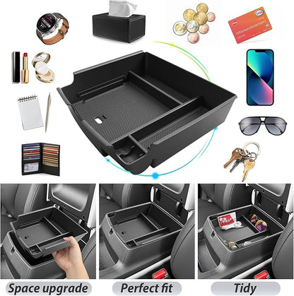 SKTU for 2025 2026 Kia Carnival Center Console Organizer for 2025 2026 Kia Carnival (LX/LXS/EX/SX/SX Prestige) Console Tray Kia Carnival 2025 2026 Accessories Armrest Storage Box with Coins Holder