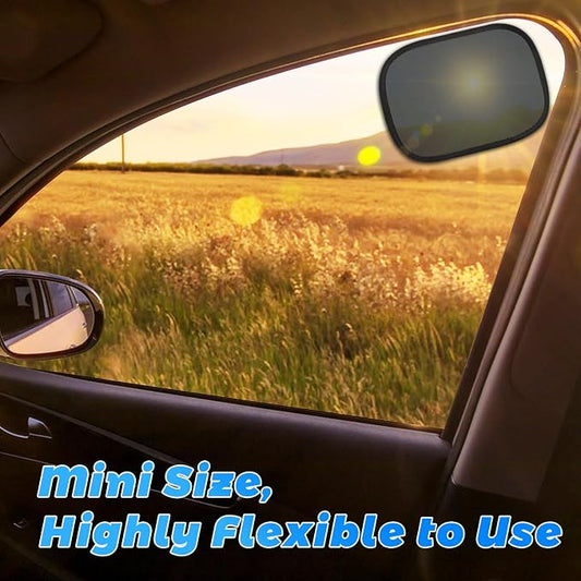 Car Window Shades, 2 Packs Mini Car Sun Shade for Front/Rear Window/Windshield, See Through Cling Window Blocker, Mesh Window Cover Screen Sun Glare 9.2"x6.9" Universal Fit