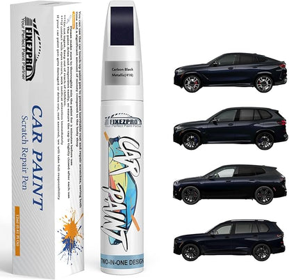 416 Carbon Black Metallic Touch Up Paint for BMW, Color Exact Match Car Paint Scratch Repair Remover Pen Kit Quick & Easy Fix Vehicle Chips and Automotive Nicks Scuff