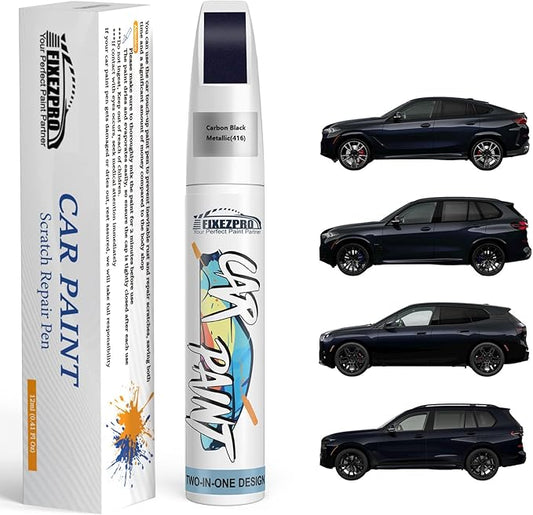 416 Carbon Black Metallic Touch Up Paint for BMW, Color Exact Match Car Paint Scratch Repair Remover Pen Kit Quick & Easy Fix Vehicle Chips and Automotive Nicks Scuff