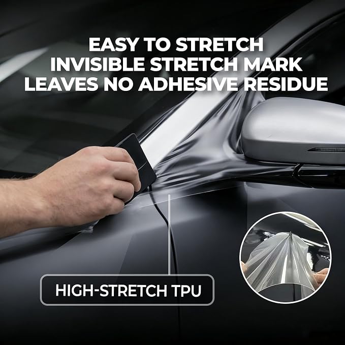 Rockrose Ultra TPU Matte PPF Film for Car Paint Protection 60 in x 50FT Self-Healing, UV Protection, Scratch & Stain Resistant, Hydrophobic, Wet Installation, Strong Adhesive, 7.5 mil Thickness