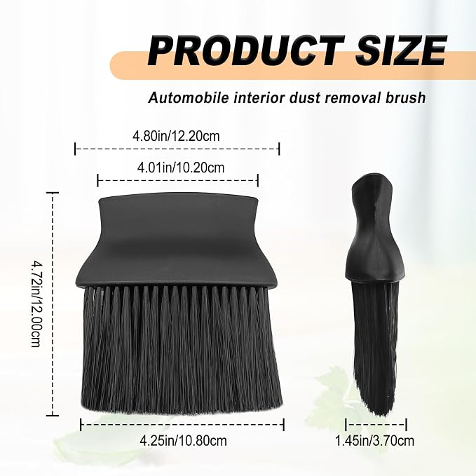 Car Detailing Brush with Ultra Soft Bristles Automotive Interior Cleaning and Dusting Tool for Dashboard Air Vents Leather Computer and Scratch Free Surfaces (Black)