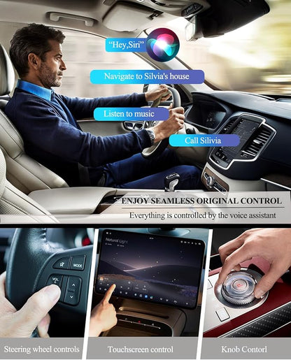 2-in-1 Wireless CarPlay & Android Auto Adapter,2026 Upgrade Auto Adapter Instant Wired to Wireless Conversion, Plug & Play, Mini & Stable with USB-C/Type-C, Compatible with iOS 10+ & Android 11+