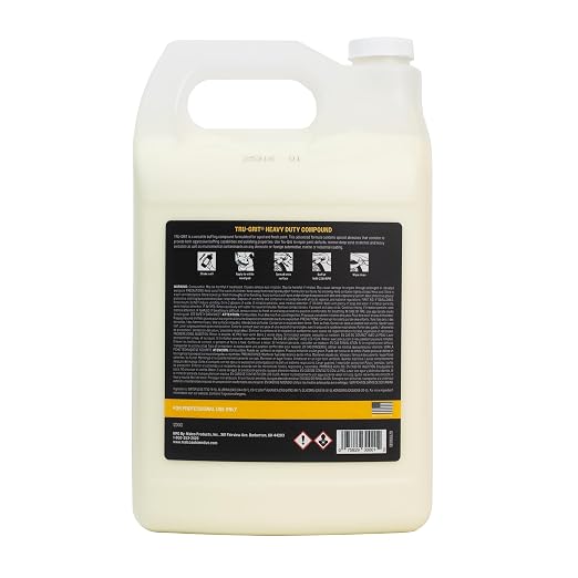 Malco Tru Grit - Heavy Duty Buffing and Polishing Compound for Cars/Automotive Paint Correction and Detailing/Removes 1000-1500 Grit Sand Scratches / 1 Gallon (120001)