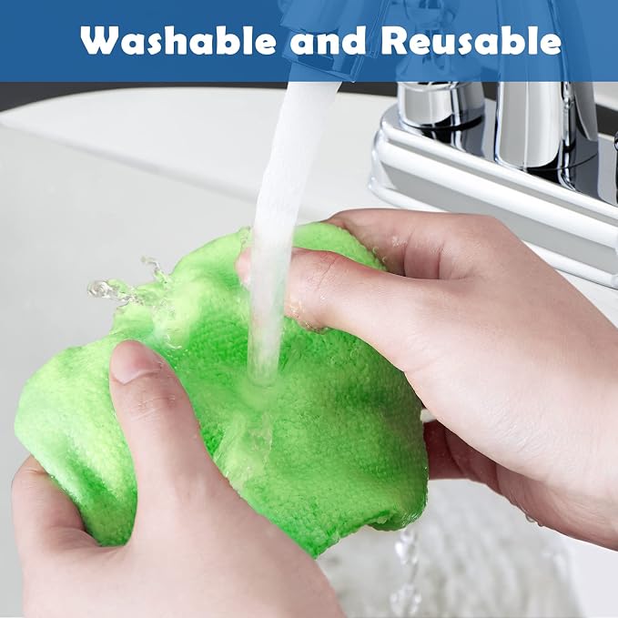 Frienda 3 Set Windshield Cleaner Tool Inside Car Window Cleaner Tool with 3 Extendable Handle 9 Reusable Microfiber Pads and 3 Spray Bottles for Auto Home Interior Exterior Glass Cleaning (Multicolor)