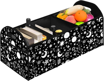 Moon Star 50L Waterproof Polyester Trunk Organizer Car Storage MultiCompartment Large Capacity Poket