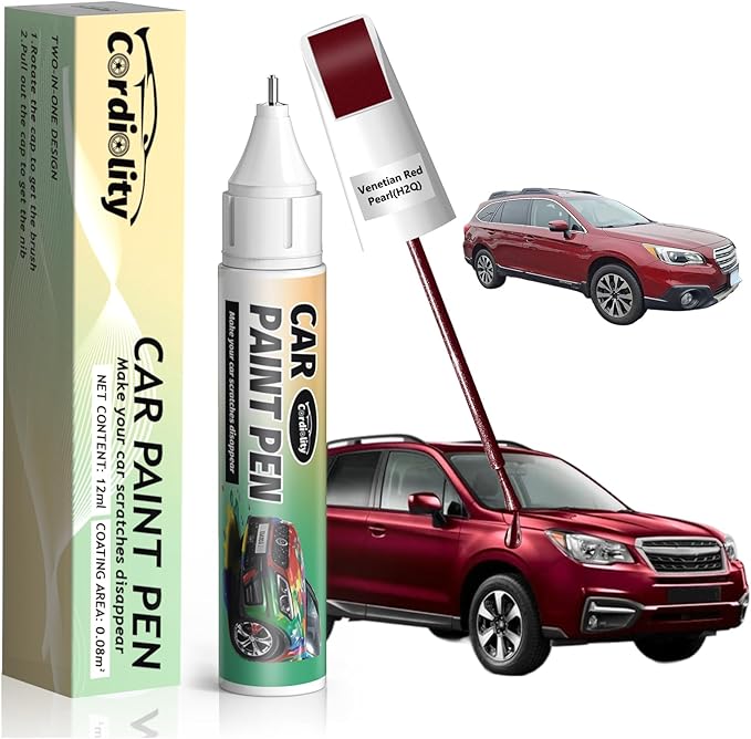 H2Q Venetian Red Pearl Touch Up Paint for Subaru, Color Accurate Car Paint Scratch Repair Pen, Quick & Easy Fix Automotive Chips and Nicks