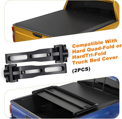 Truck Tonneau Cover Replacement Installation Accessory for Hard Tri-fold & Quad-fold Truck Bed Cover Include Nut, T-Bolt(T-bar), Tonneau Cover Clamp, 2X Rear Clamp