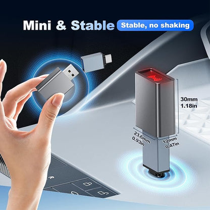 2 in 1 Mini Android Auto and Wireless CarPlay Adapter Convert Factory Wired to Wireless Dongle, USB CarPlay Wireless Stick AAndroid Auto Adapter for iOS 12+/Android No Delay