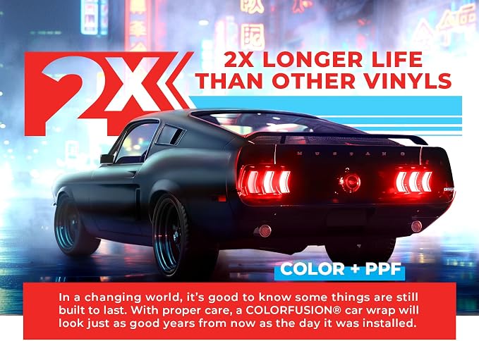 ColorFusion PPF by VViViD, Matte Stealth Midnight Black Dry Apply PPF Vinyl Car Wrap Roll 1.3ft x 5ft