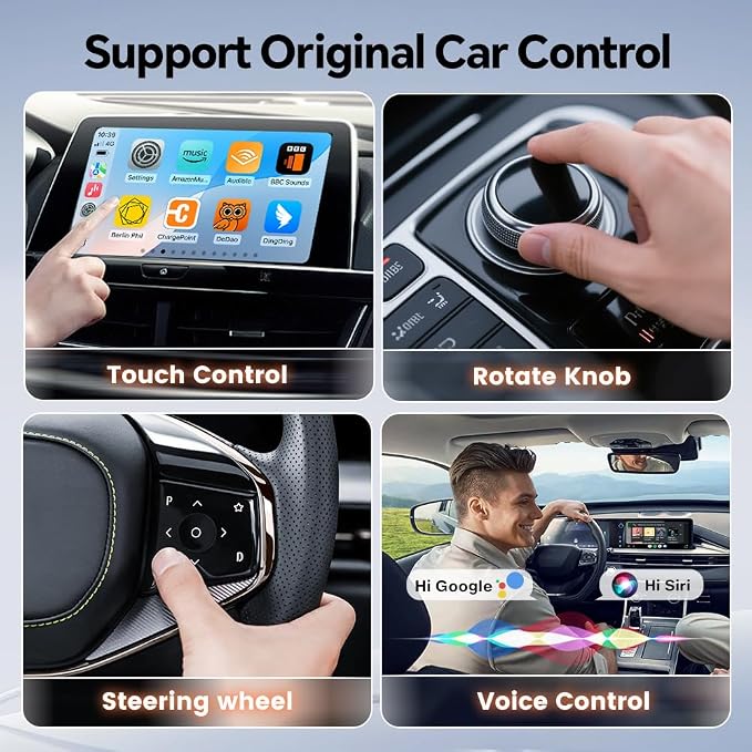 Carlinkit Mini Ultra 3 Wireless CarPlay Adapter, Wireless Android Auto Adapter, Convert OEM Wired to Wireless Dongle, USB-A/C Plug & Play, Auto-Connect, OTA Upgrade, Orange