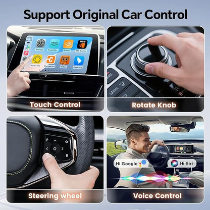 Carlinkit Mini Ultra 3 Wireless CarPlay Adapter, Wireless Android Auto Adapter, Convert OEM Wired to Wireless Dongle, USB-A/C Plug & Play, Auto-Connect, OTA Upgrade, Orange