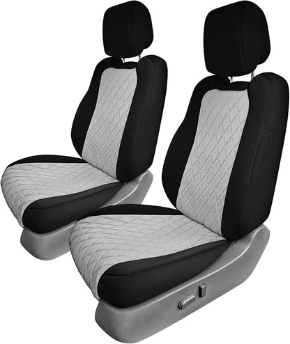 FH Group Custom Fit Car Seat Covers Specifically Made for 2022-2026 Nissan Frontier, Full Set Gray Ultraflex Neoprene Waterproof Automotive Seat Covers for Pickup Truck, Nissan Accessories