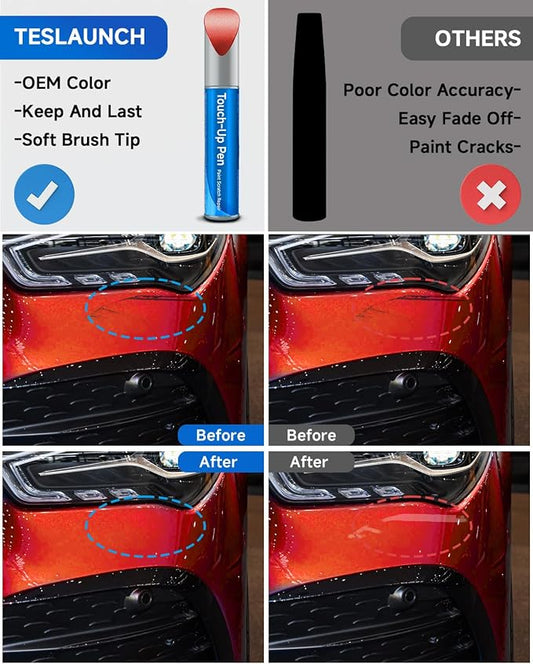 590/3590 Mars Red Touch Up Paint Compatible With Mercedes-Benz Exact Match Car Paint Pen Scratch Repair