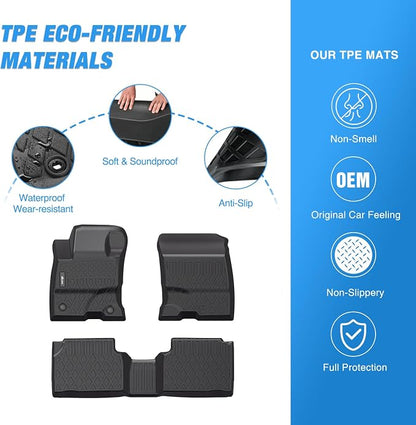 Nilight TPE Floor Mats for Ford Escape (Hybrid Only) 2020 2021 2022 2023 2024 2025 2026,All Weather Custom Fit Heavy Duty Floor Liners