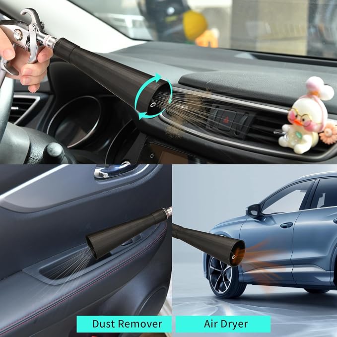 GOCCIDA Air Blower Gun Interior Car Detailing Tools for Car Dry Cleaning with Nozzle and Dusting Brush (HCL-15-1)