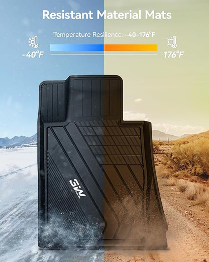3W Floor Mats & Cargo Liner Custom Fit for 2019-2025 2026 G20 BMW 3 Series 330i Sedan, TPE All Weather Floor Liner for BMW 3 Series G20 1st and 2nd Row Full Set Car Mats (NOT for 330e/GT)
