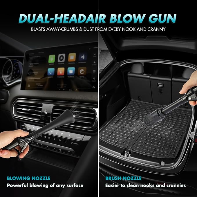 Air Blow Gun for Car Detailing – High Pressure Air Duster for Auto Interior Cleaning – Blows Dust, Dirt & Debris from Vents, Seats & Dashboard – Works with Air Compressor – Ergonomic Grip