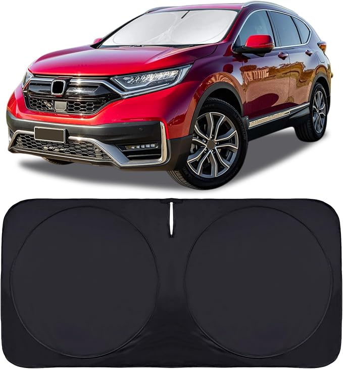 Sunshade for Honda CRV 2017-2022 Sun Shade Fit HR-V CR-V LX EX EX-L, Sport Hybrid, Sport Touring Hybrid SUV Accessories Front Window Shield Sun Visor Protector Foldable Windshield Cover Block UV Rays