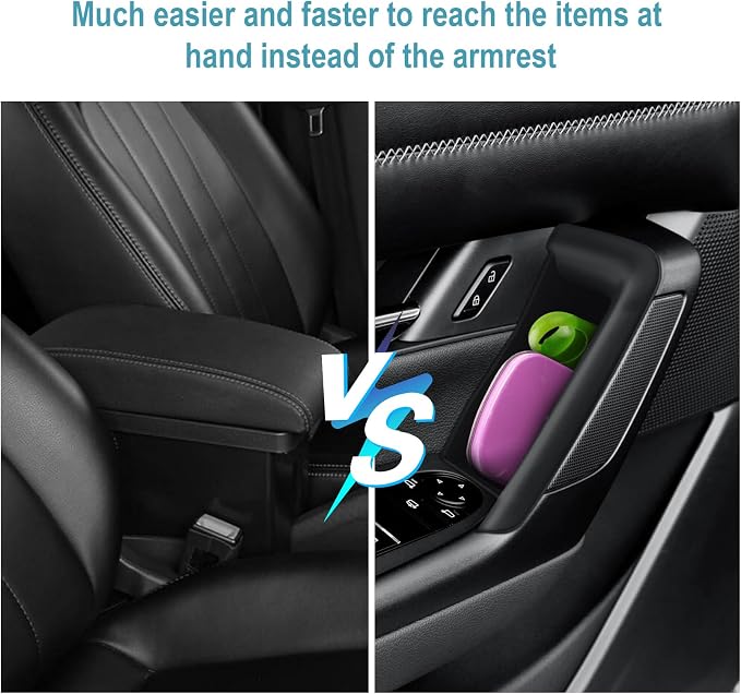 CDEFG 4Pcs for 2025 2026 Mazda CX-50 Center Console Organizer Tray Door Handle Pockets Trash Can Storage Box for 2023 2024 2025 2026 Mazda CX50 Accessories 4-Doors Trash Bin Storage Case TPE Material
