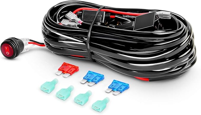 Nilight 4PCS 4 Inch 18W Spot Led Light Bars LED Work Lights Led Fog Lights Off Road Driving Lights with Off Road Wiring Harness