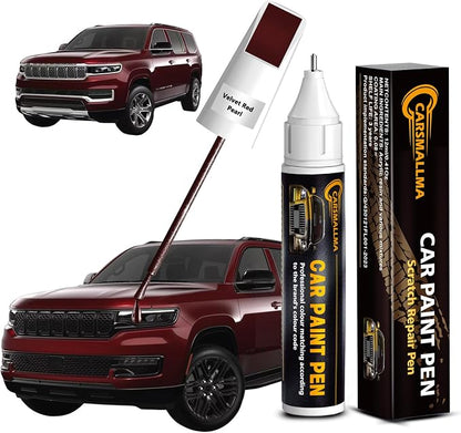 Touch Up Paint for Jeep Velvet Red Pearl(PRV/NRV), Color Exact Match Auto Paint Repair Pen Fix Chips and Nicks Scuff