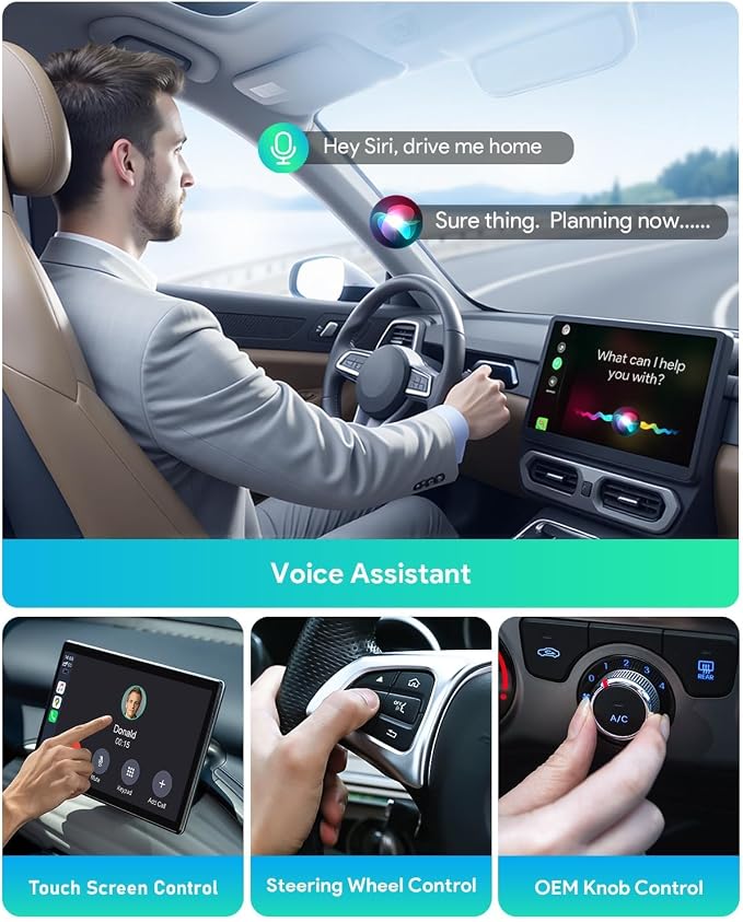 Wired to Wireless CarPlay Converter, 5.8GHz Smooth WiFi, 3s Auto Connect, iOS 10+ & Android 11+