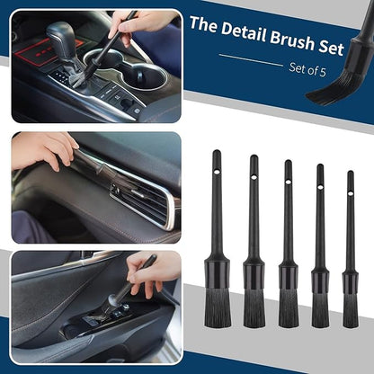 10Pcs Car Detailing Brush Set, Car Detailing Kit,Car Dashboard Cleaning Soft Brush, Suitable for Cleaning Internal Brush Panels, Vents, Leather, and Computers.
