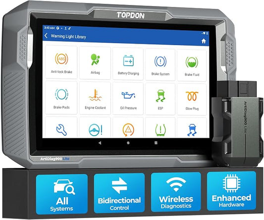 TOPDON Bidirectional Scan Tool, 2026 New ArtiDiag900 Lite Automotive Diagnostic Tool for Full System, Scanner for Car with Active Test, 8 Reset, Wireless OBD2 Scanner Diagnostic Tool for All Vehicles