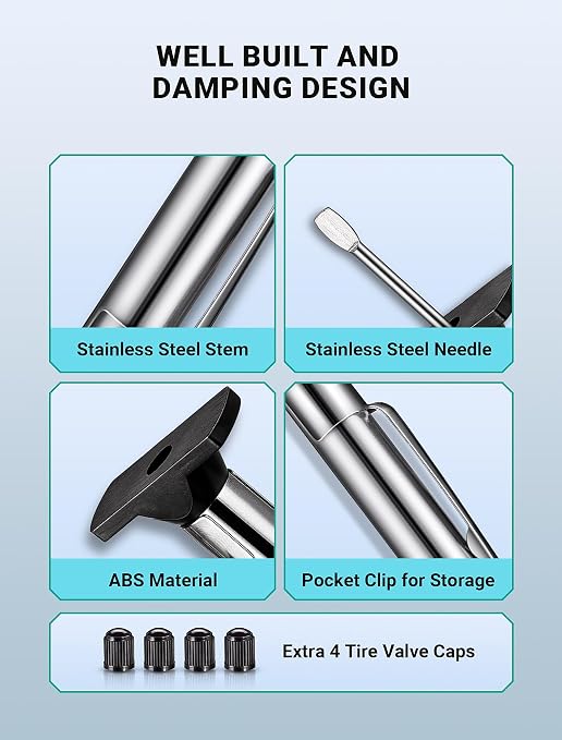 LUMITECO 3-Pack Tire Tread Depth Gauge, Color Coded Tire Tread Gauge in 1/32 Inch, Efficient Tread Depth Gauge 32nds Tire Measure Tool Depth for Car, Semi Truck Tire Wear Tread Checker
