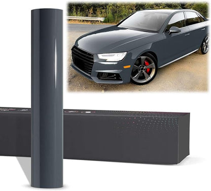 2pcs 4"x8" (10cmx20cm) Sample PPF Paint Protection Film Gloss Midnight Gray Self Healing Auto Bra Vinyl Wrap Invisible Scratches Shield Sheet DIY