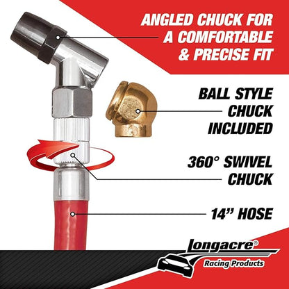 Longacre 50417 0-60 PSI Analog Tire Pressure Gauge, 2 Inch