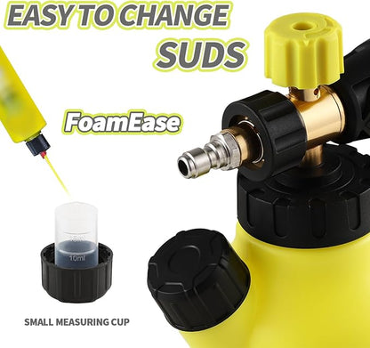 REALYOU Foam Cannon with Foam Cannon Dual-Connector, Pressure Washer Accessory for Car Washing and Cleaning, 5 Pressure Washer Sprayer Nozzles, 1/4" Quick Connect
